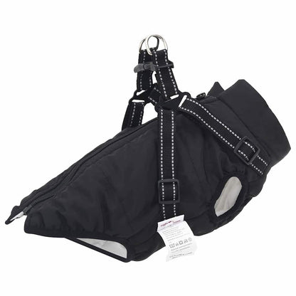 Cappotto per Cani con imbracatura Nero 2XL Pile e Poliestere