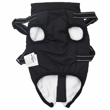 Cappotto per Cani con imbracatura Nero 2XL Pile e Poliestere