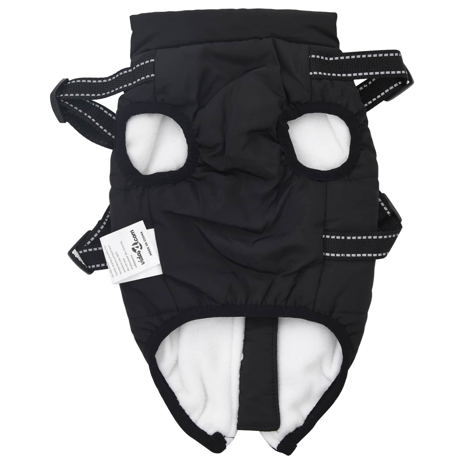 Cappotto per Cani Nero L40 Pile e Poliestere | homemem39