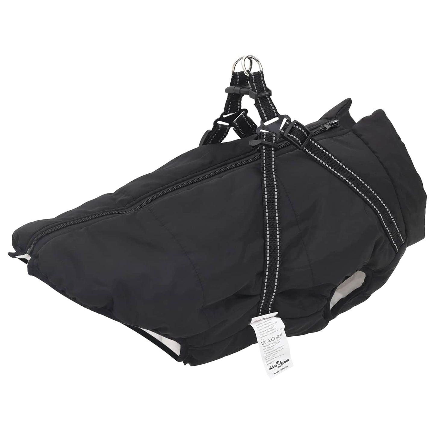 Cappotto per Cani Nero L48 Pile e Poliestere