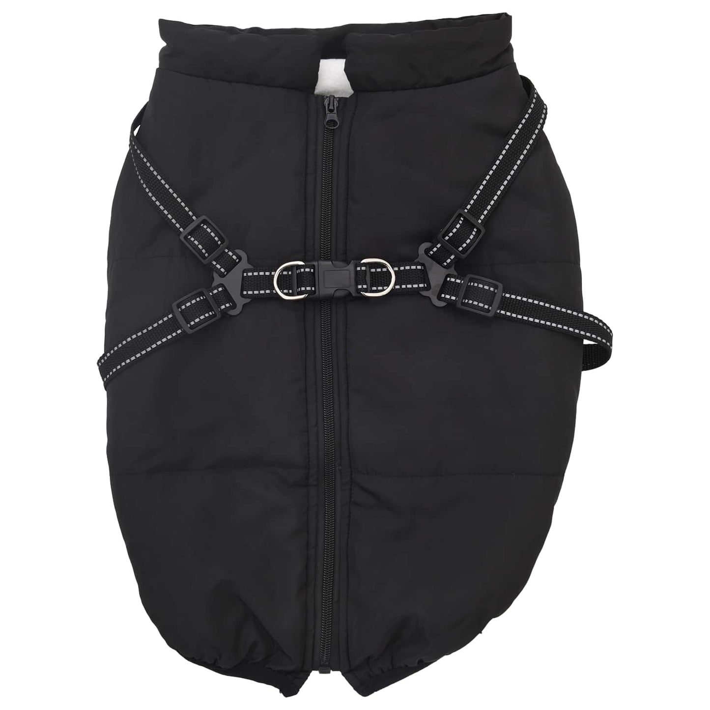 Cappotto per Cani Nero L48 Pile e Poliestere