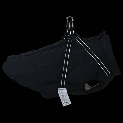 Cappotto per Cani con imbracatura Nero 4XL Pile e Poliestere