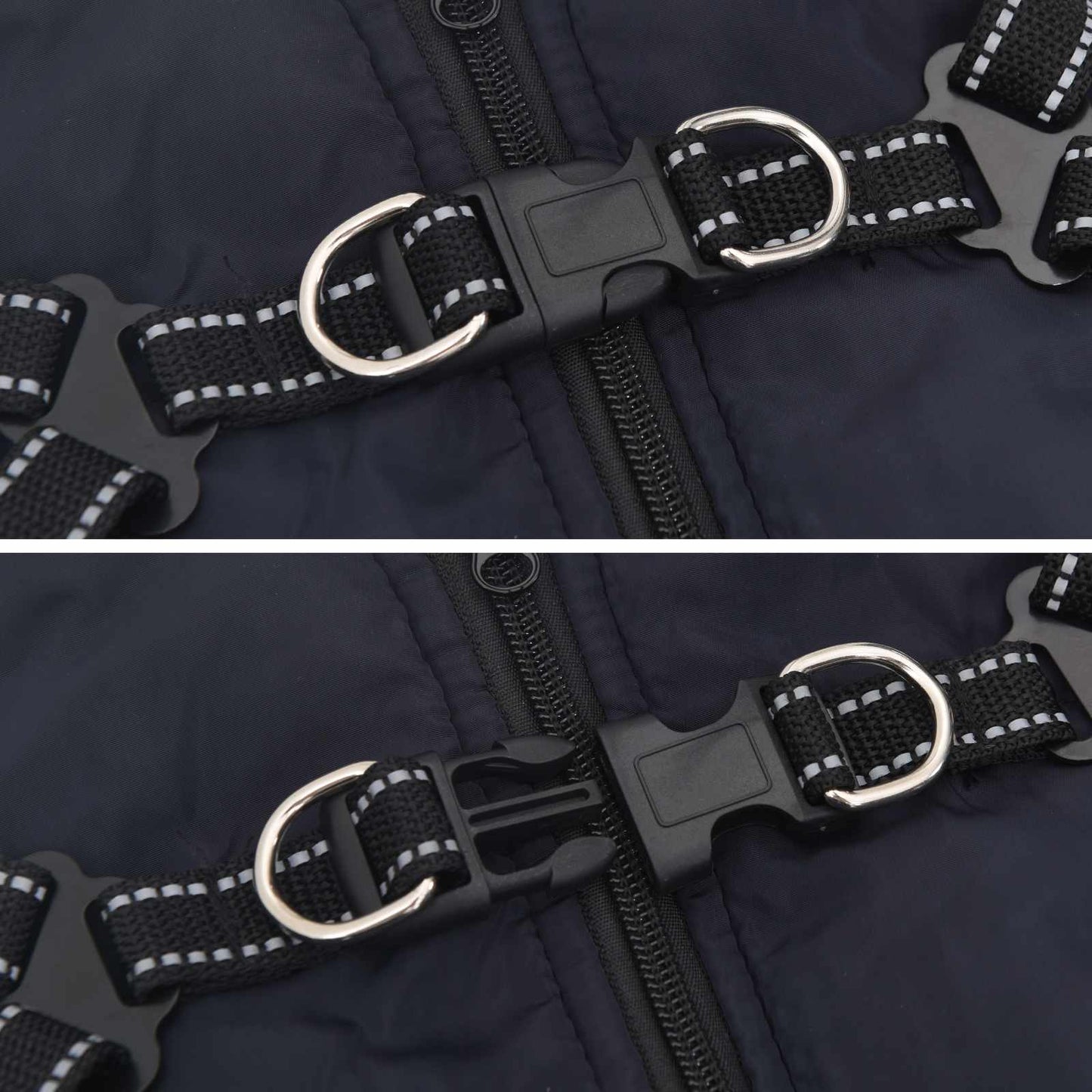 Cappotto per Cani Blu navy L24 Pile e Poliestere