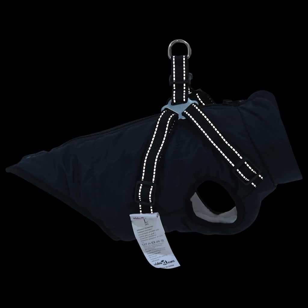 Cappotto per Cani con imbracatura Blu navy S Pile e Poliestere