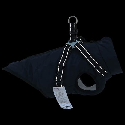 Cappotto per Cani con imbracatura Blu navy S Pile e Poliestere