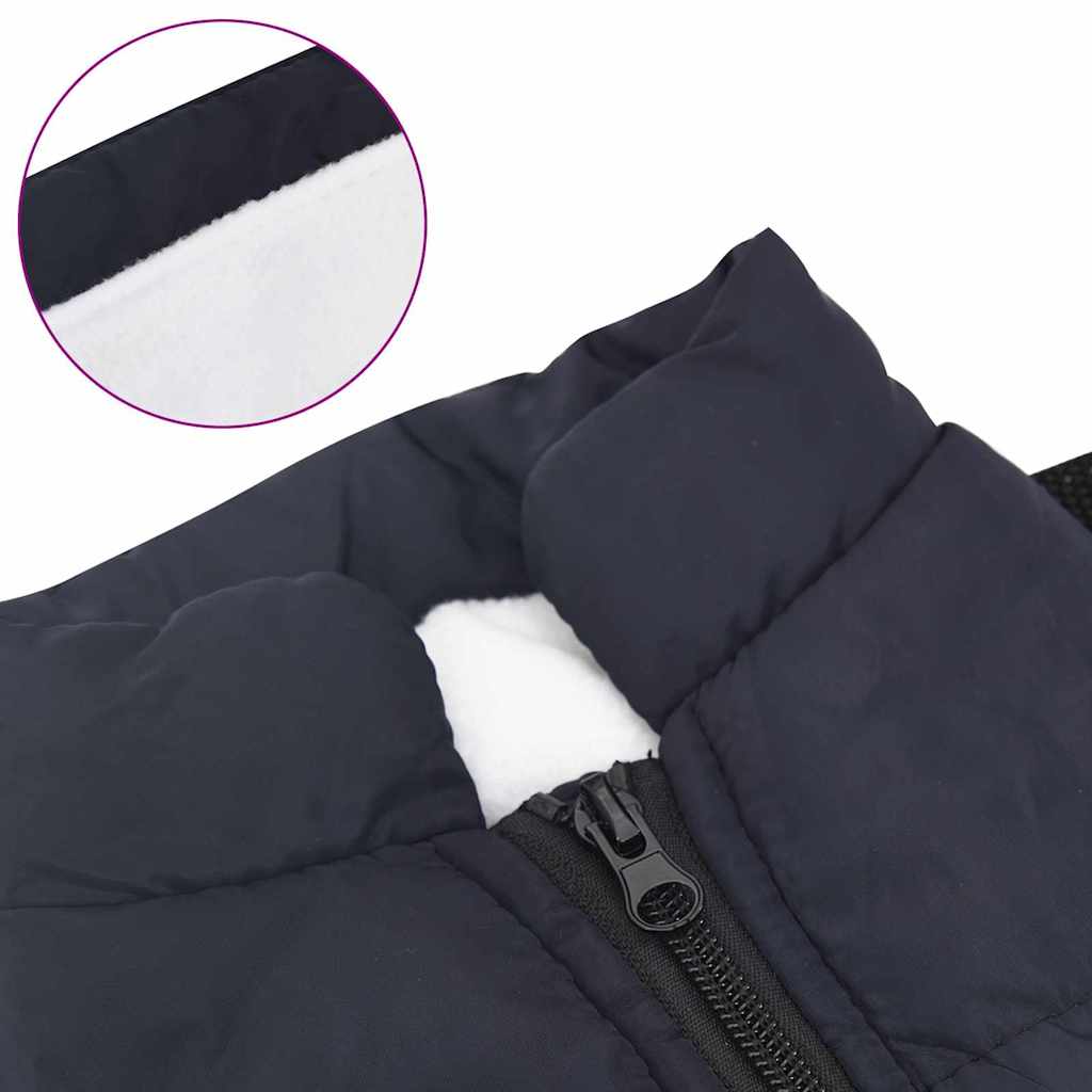 Cappotto per Cani con imbracatura Blu navy M Pile e Poliestere
