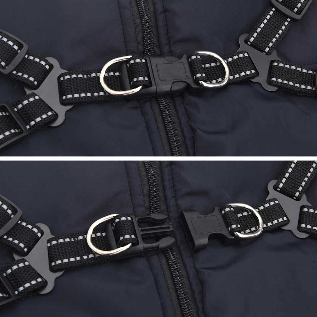 Cappotto per Cani Blu navy 3XL Pile e Poliestere