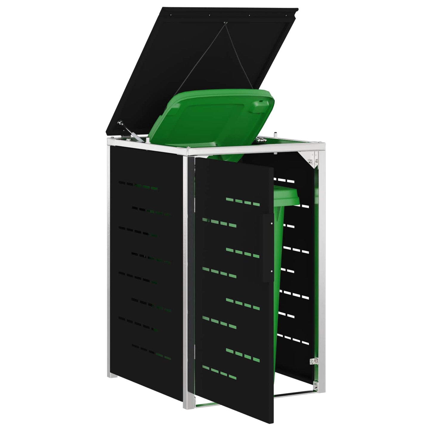 Stoccaggio contenitore a ruote Nero 77,5 x 69 x 112,5 cm | homemem39