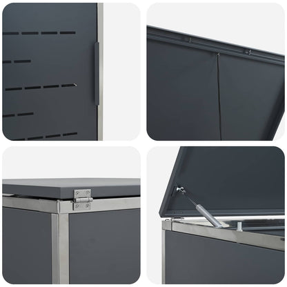 Stoccaggio contenitore a ruote Antracite 77,5 x 69 x 112,5 cm | homemem39