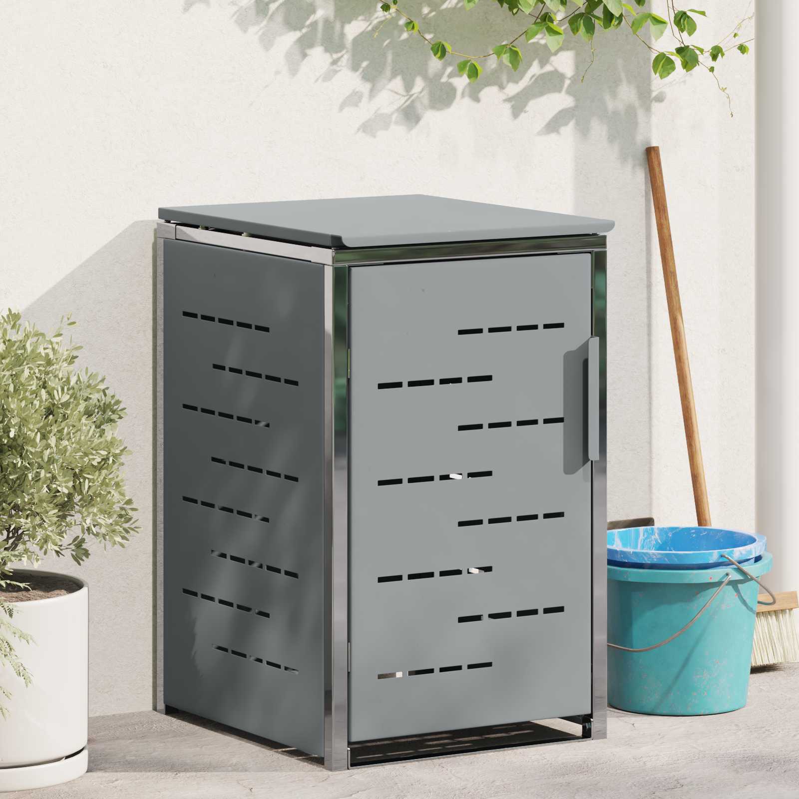 Stoccaggio contenitore a ruote Grigio 77,5 x 69 x 112,5 cm | homemem39