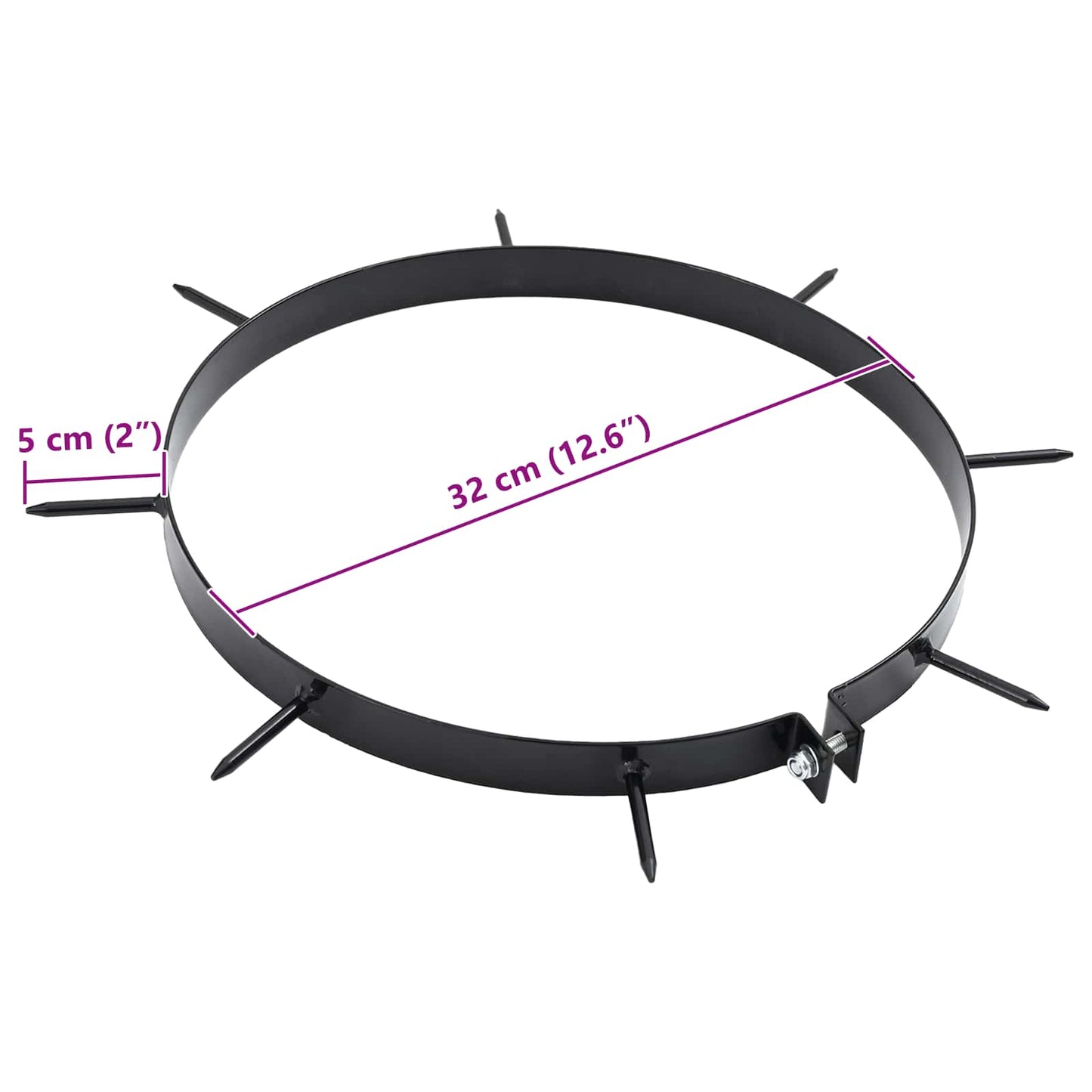 Morsa per Aeratore del Prato con Punti 5 pcs Ø 320 mm Acciaio | homemem39