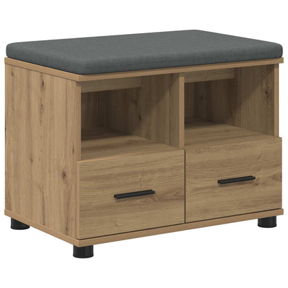 Panca per scarpe con cuscino Rovere Artigianale 60 x 38 x 46 cm | homemem39
