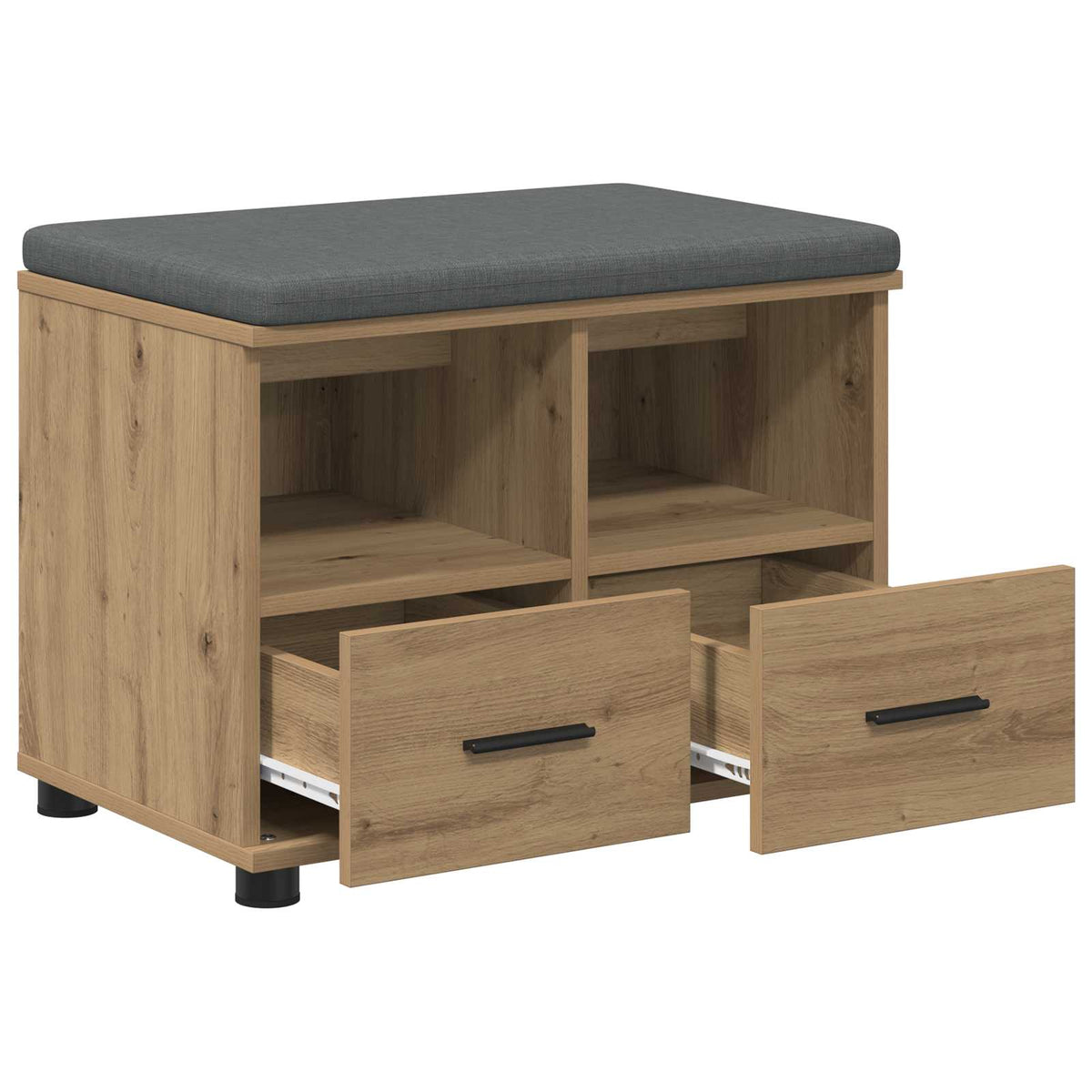 Panca per scarpe con cuscino Rovere Artigianale 60 x 38 x 46 cm | homemem39