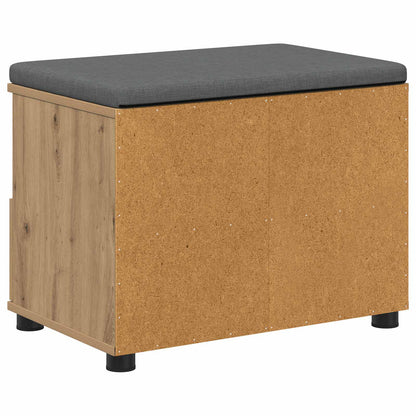 Panca per scarpe con cuscino Rovere Artigianale 60 x 38 x 46 cm | homemem39