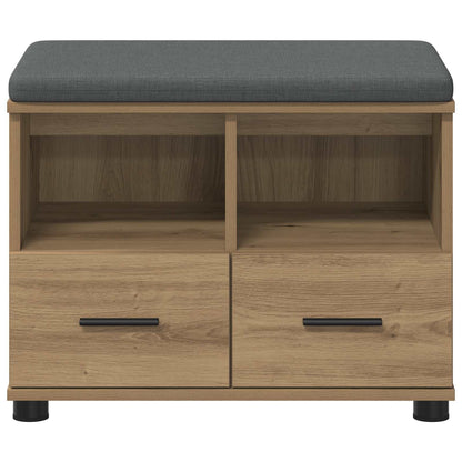 Panca per scarpe con cuscino Rovere Artigianale 60 x 38 x 46 cm | homemem39