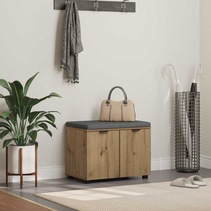 Panca per scarpe con cuscino Rovere Artigianale 60 x 38 x 46 cm