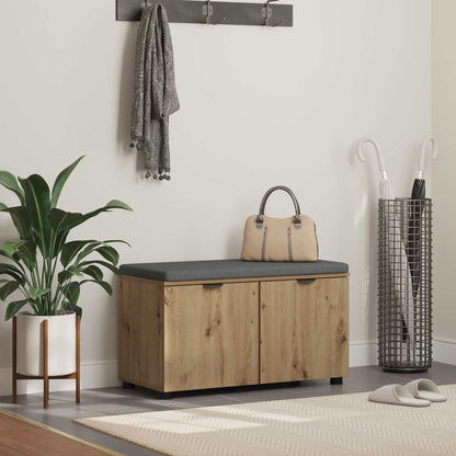 Panca per scarpe con cuscino Rovere Artigianale 80 x 38 x 46 cm