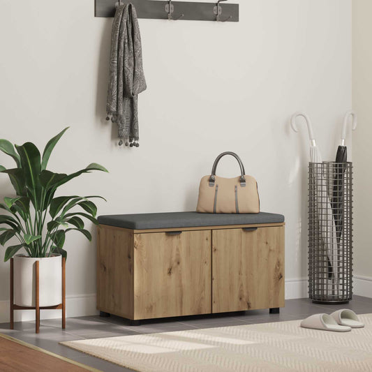 Panca per scarpe con cuscino Rovere Artigianale 80 x 38 x 46 cm