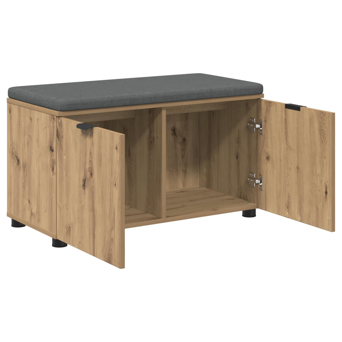 Panca per scarpe con cuscino Rovere Artigianale 80 x 38 x 46 cm | homemem39