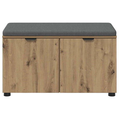Panca per scarpe con cuscino Rovere Artigianale 80 x 38 x 46 cm | homemem39