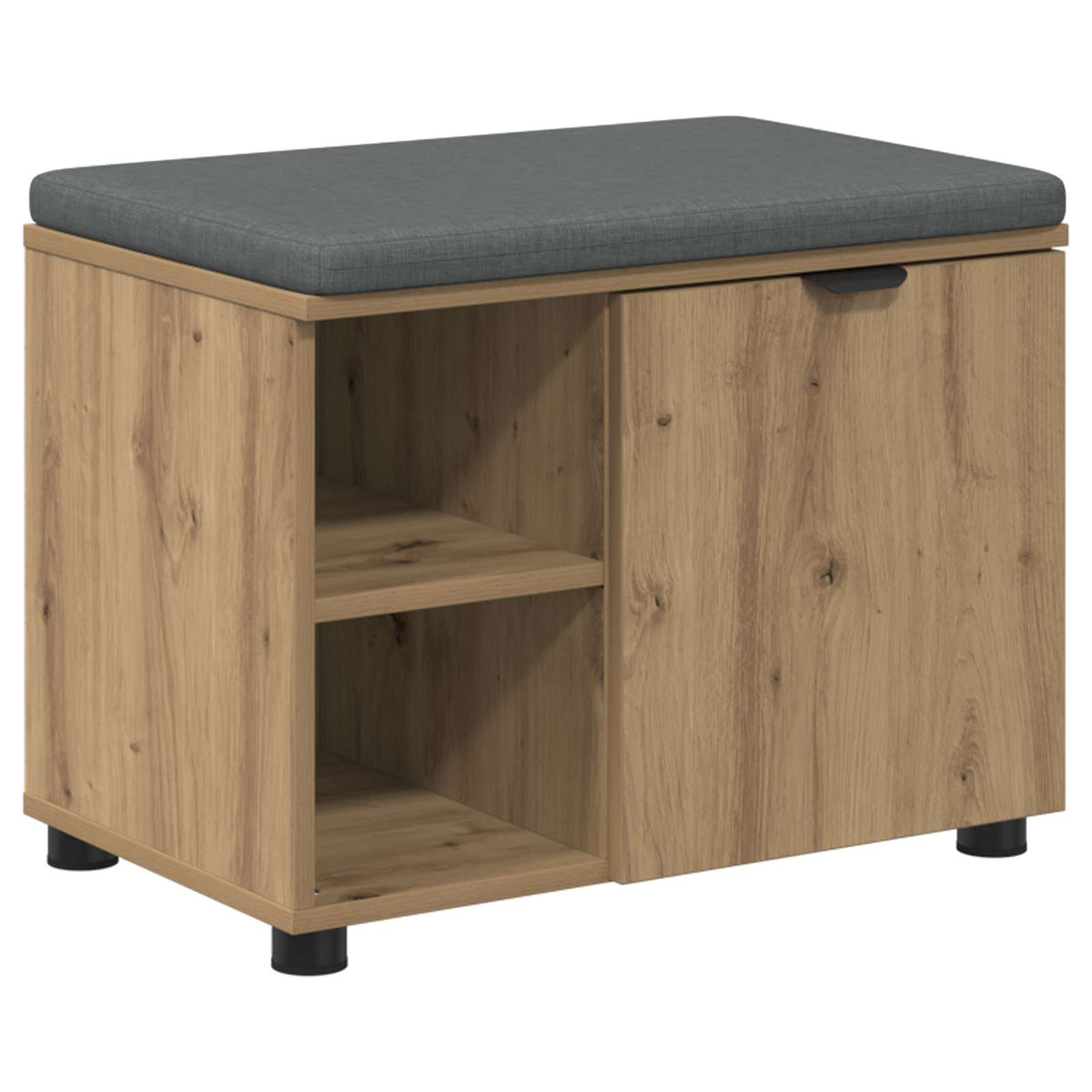 Panca per scarpe con cuscino Rovere Artigianale 60 x 38 x 46 cm | homemem39