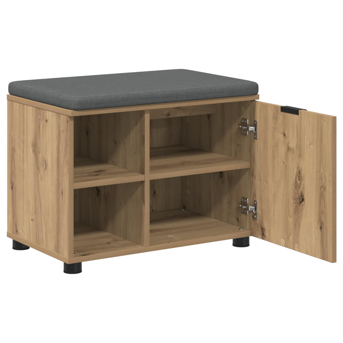 Panca per scarpe con cuscino Rovere Artigianale 60 x 38 x 46 cm | homemem39
