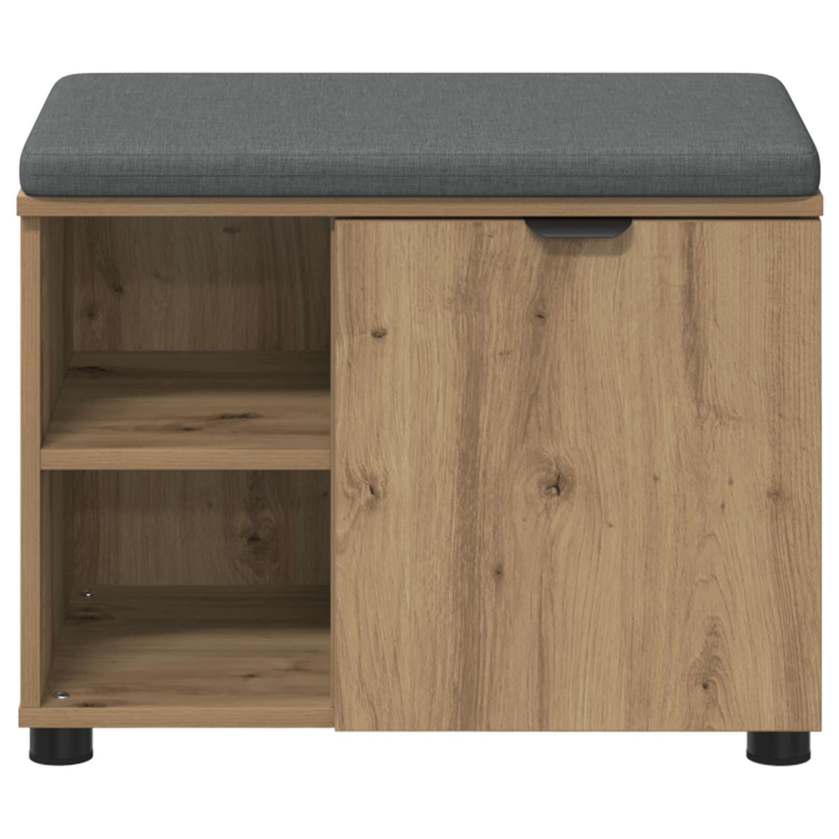 Panca per scarpe con cuscino Rovere Artigianale 60 x 38 x 46 cm | homemem39