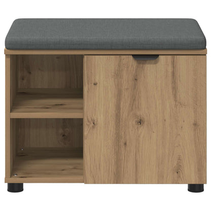 Panca per scarpe con cuscino Rovere Artigianale 60 x 38 x 46 cm | homemem39