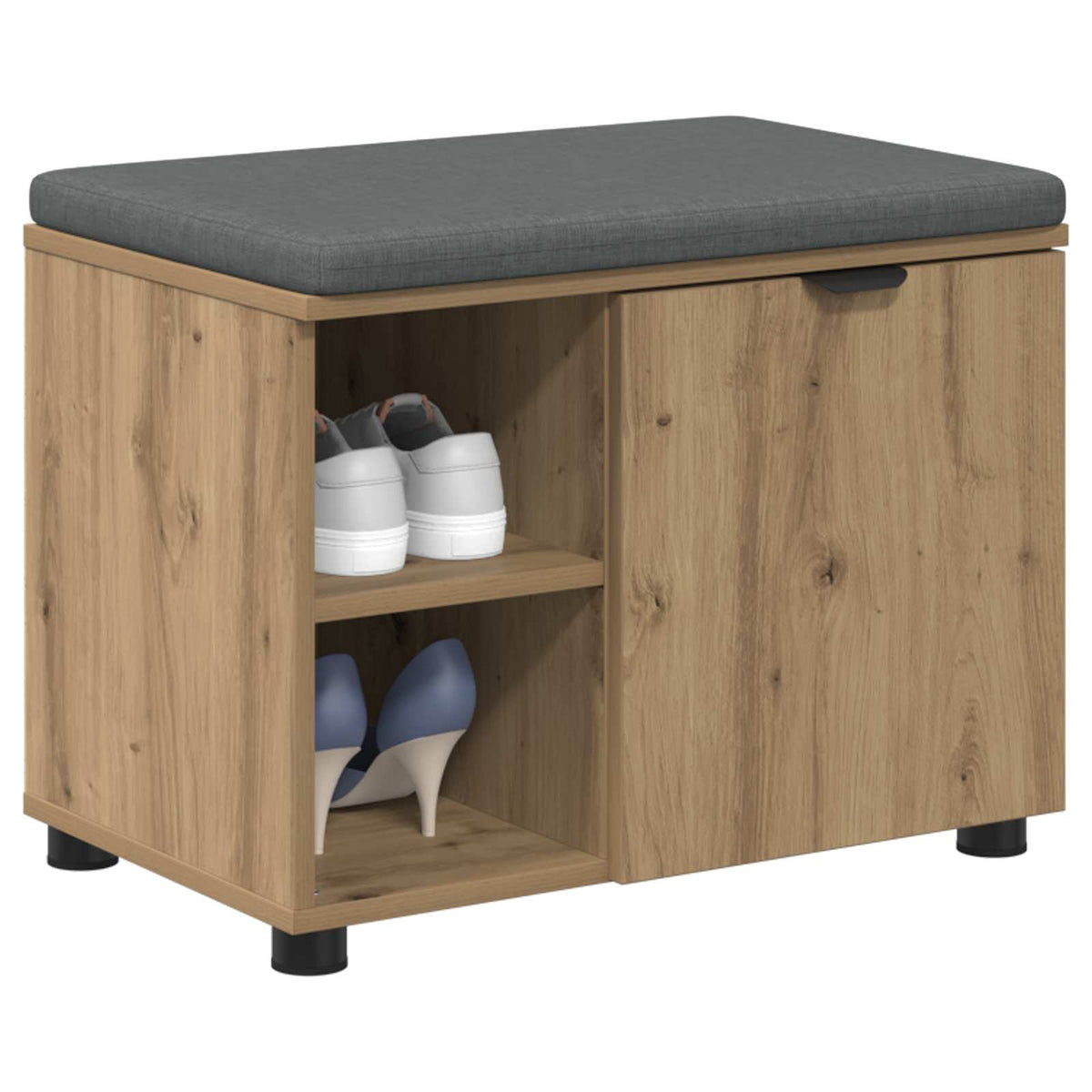 Panca per scarpe con cuscino Rovere Artigianale 60 x 38 x 46 cm | homemem39