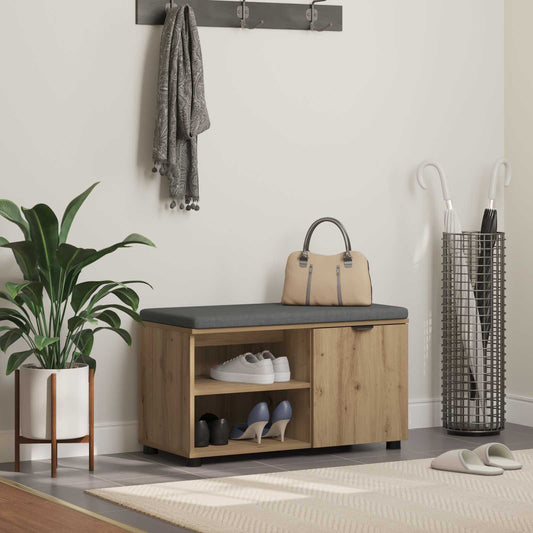 Panca per scarpe con cuscino Rovere Artigianale 80 x 38 x 46 cm