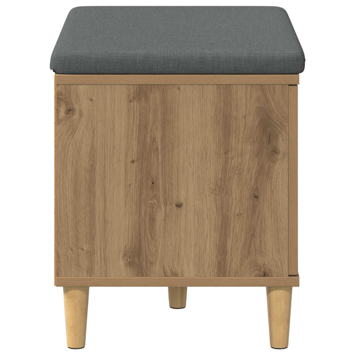 Panca per scarpe con cuscino Rovere Artigianale 60 x 38 x 46 cm | homemem39