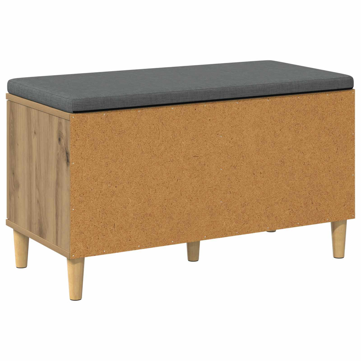 Panca per scarpe con cuscino Rovere Artigianale 80 x 38 x 46 cm | homemem39
