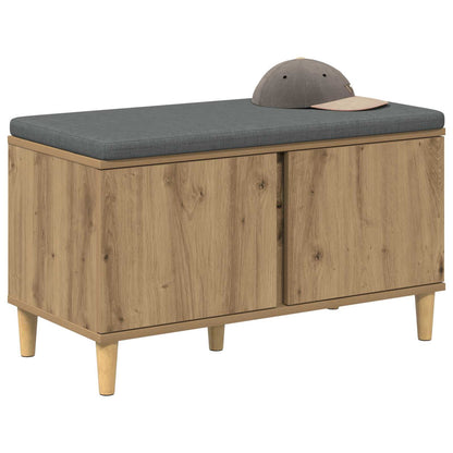 Panca per scarpe con cuscino Rovere Artigianale 80 x 38 x 46 cm