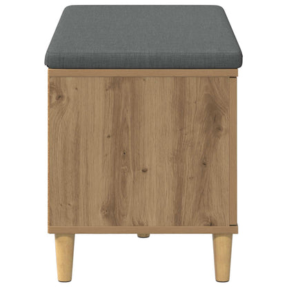 Panca per scarpe con cuscino Rovere Artigianale 80 x 38 x 46 cm | homemem39