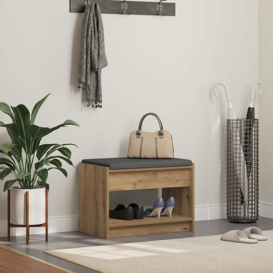 Panca per scarpe con cuscino Rovere Artigianale 63 x 38 x 45 cm