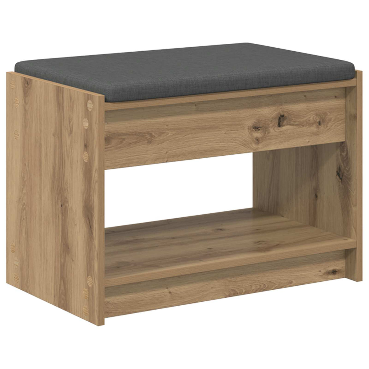 Panca per scarpe con cuscino Rovere Artigianale 63 x 38 x 45 cm | homemem39