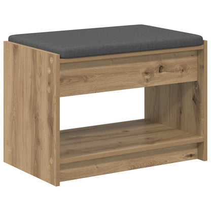 Panca per scarpe con cuscino Rovere Artigianale 63 x 38 x 45 cm | homemem39