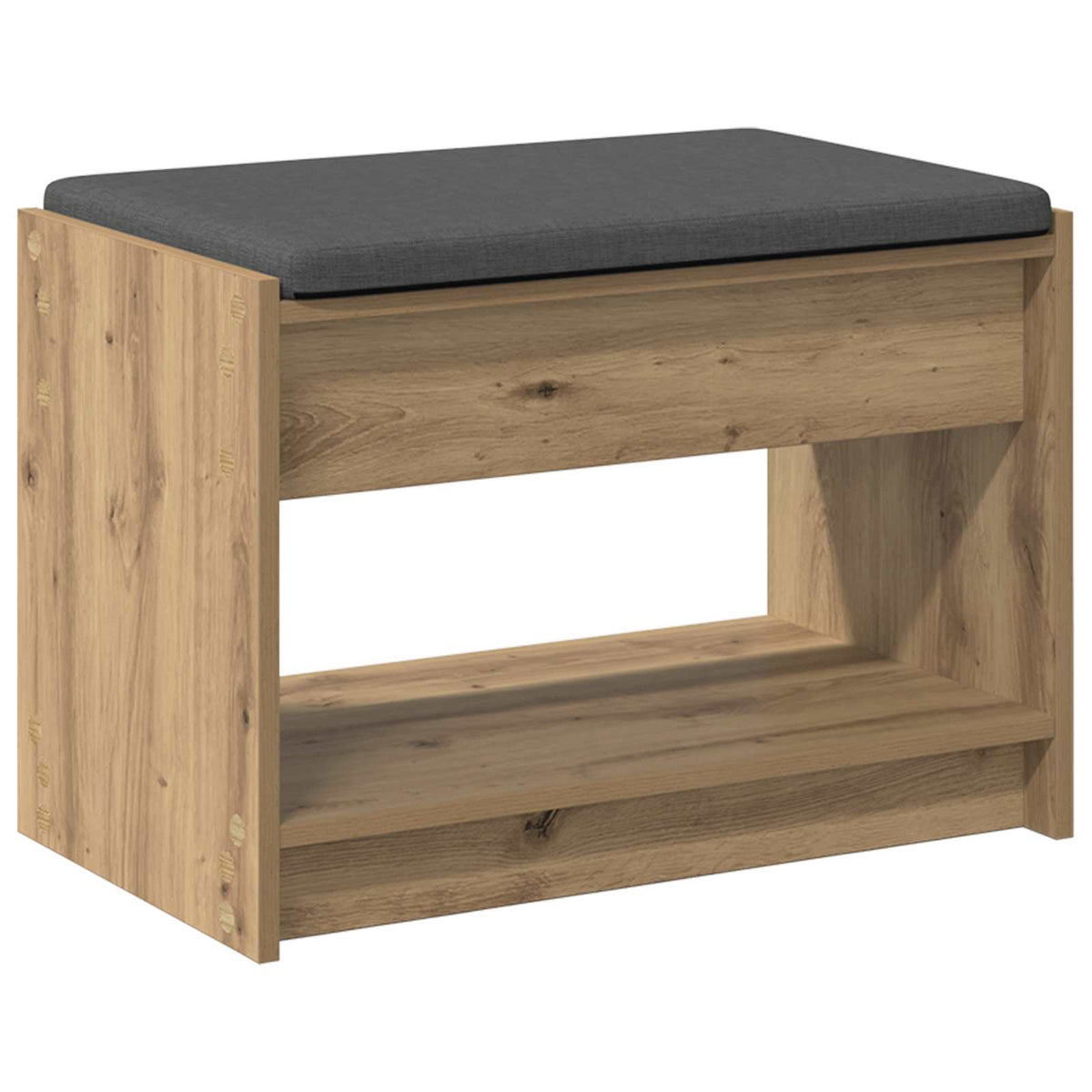 Panca per scarpe con cuscino Rovere Artigianale 63 x 38 x 45 cm | homemem39