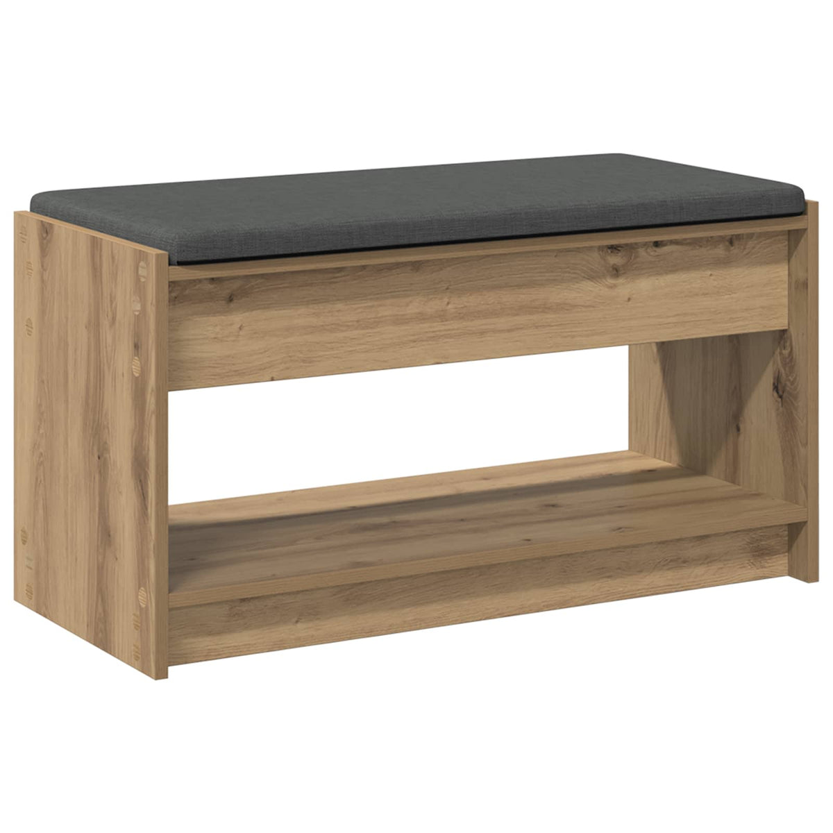 Panca per scarpe con cuscino Rovere Artigianale 83 x 38 x 45 cm | homemem39