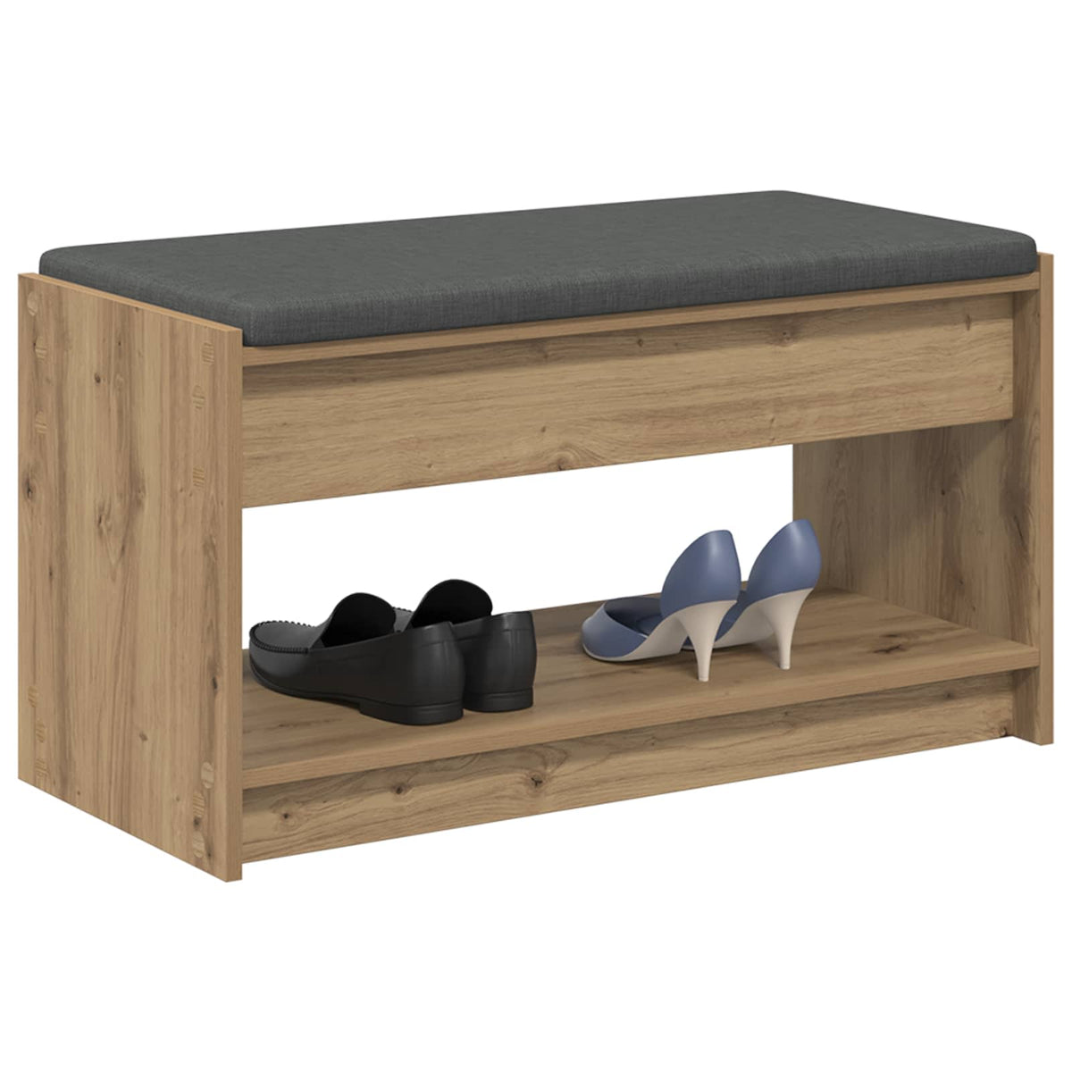 Panca per scarpe con cuscino Rovere Artigianale 83 x 38 x 45 cm | homemem39
