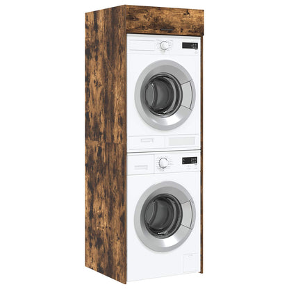 Mobiletto per lavatrice Rovere fumé 67,5 x 68 x 200 cm