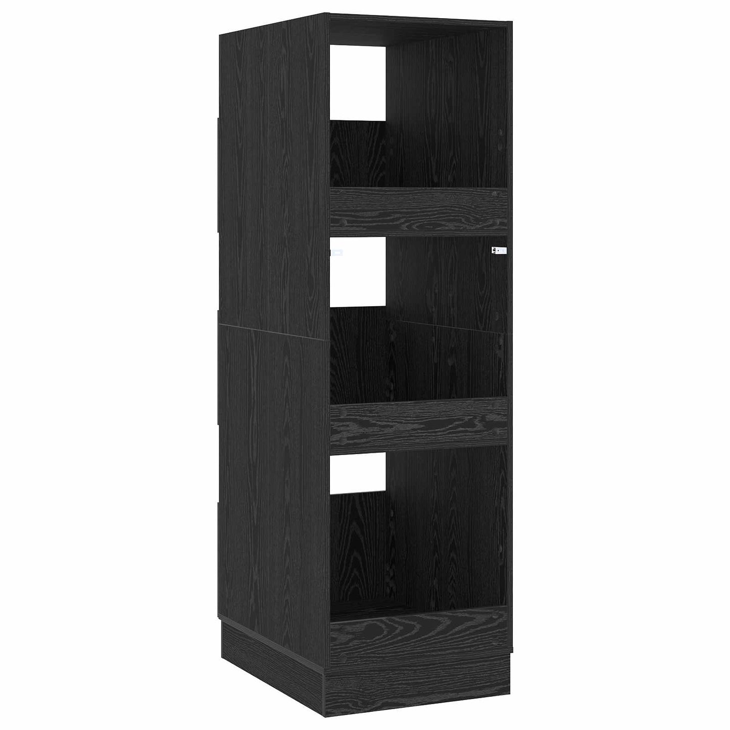 Mobile da lavanderia con porta Rovere Nero 50 x 68 x 162 cm | homemem39