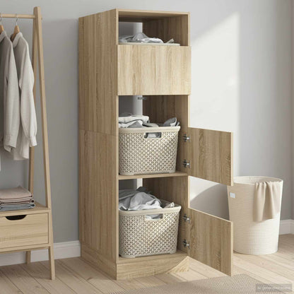 Mobile da lavanderia Sonoma 50 x 68 x 162 cm Legno multistrato | homemem39