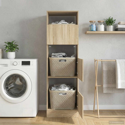 Mobile da lavanderia Sonoma 50 x 68 x 162 cm Legno multistrato | homemem39