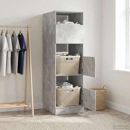 Mobile da lavanderia con porta Calcestruzzo 50 x 68 x 162 cm | homemem39