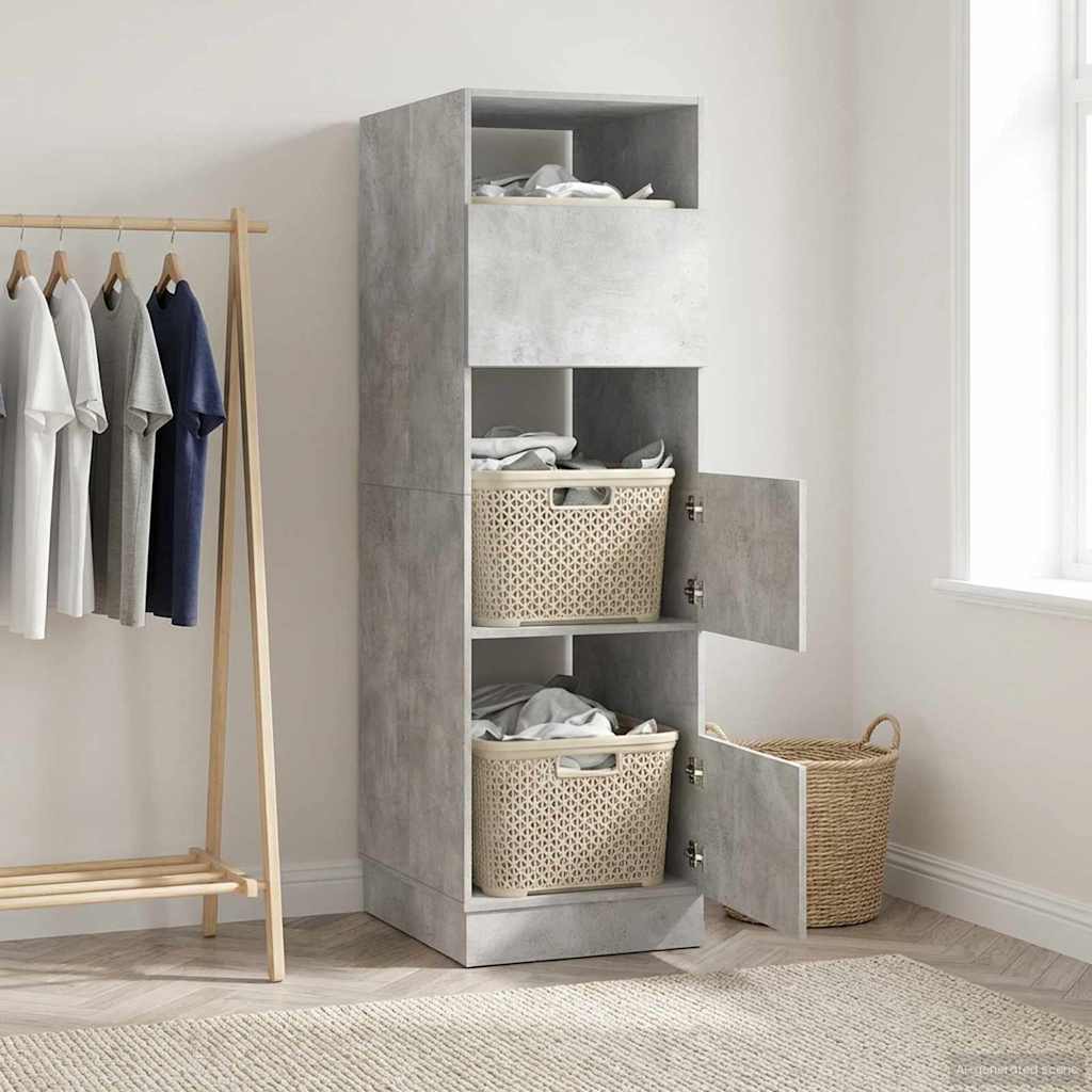 Mobile da lavanderia con porta Calcestruzzo 50 x 68 x 162 cm