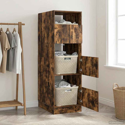 Mobile da lavanderia con porta Rovere fumé 50 x 68 x 162 cm