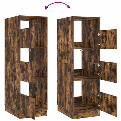 Mobile da lavanderia con porta Rovere fumé 50 x 68 x 162 cm