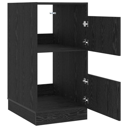 Mobile da lavanderia con porta Rovere Nero 50 x 68 x 102 cm