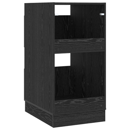 Mobile da lavanderia con porta Rovere Nero 50 x 68 x 102 cm | homemem39